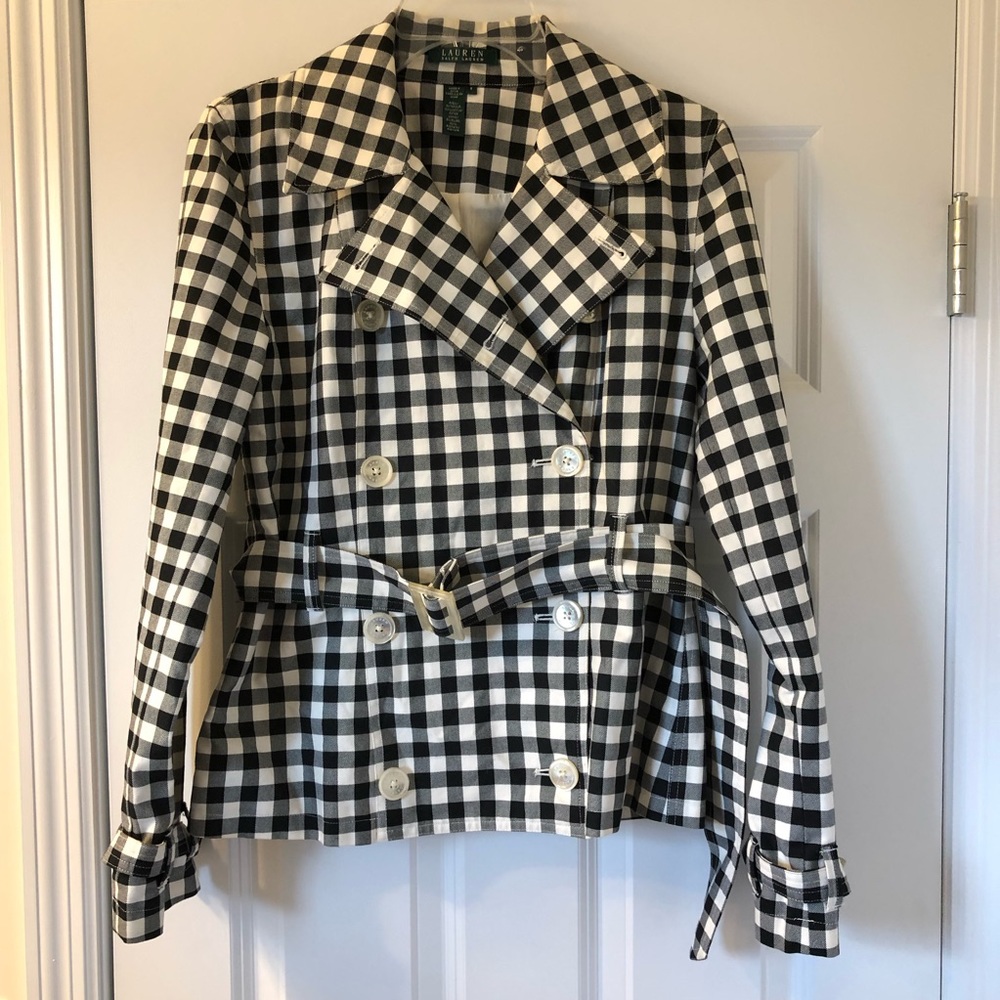 Ralph Lauren Black & Cream Double Breasted Jacket